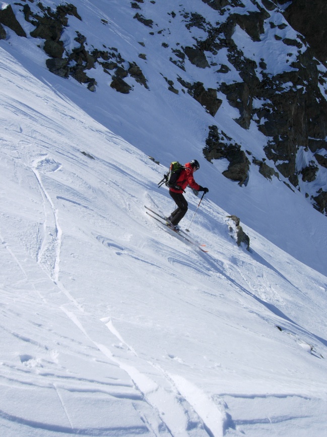#2 Couloir NW : Laurent en haut Couloir NW : Laurent en haut