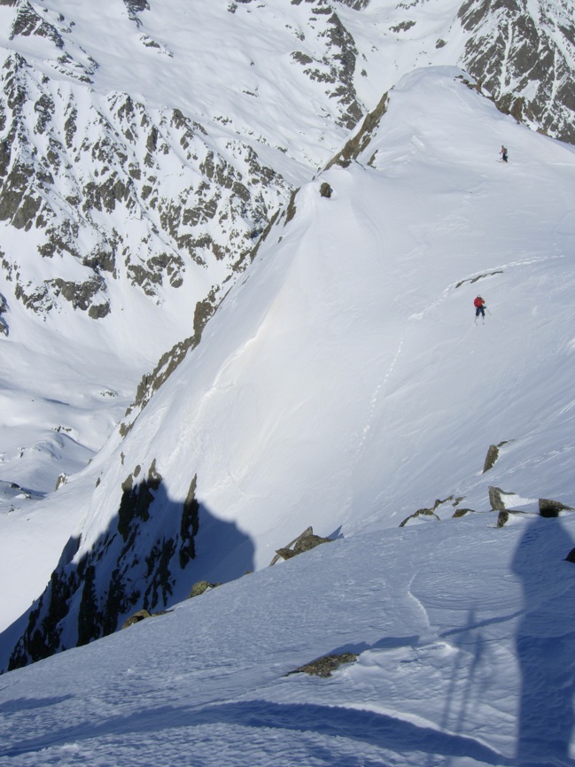 #1 Départ couloir NW : Le départ en neige souple Départ couloir NW : Le départ en neige souple