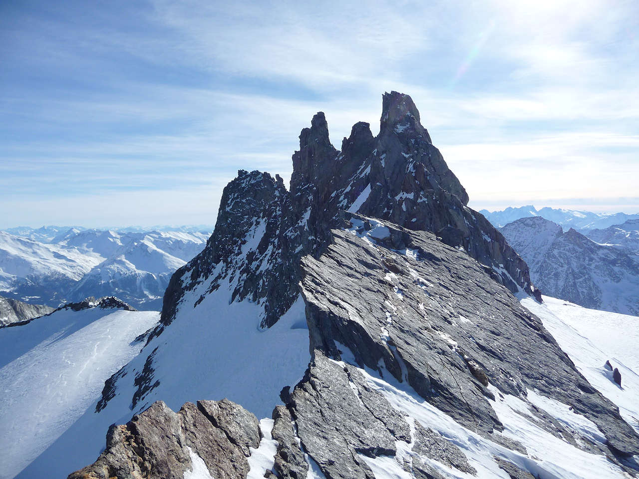 #13 Pointe de Labby (3521 m) : Sur l Pointe de Labby (3521 m) : Sur l'arête, entre Maurienne et Tarentaise