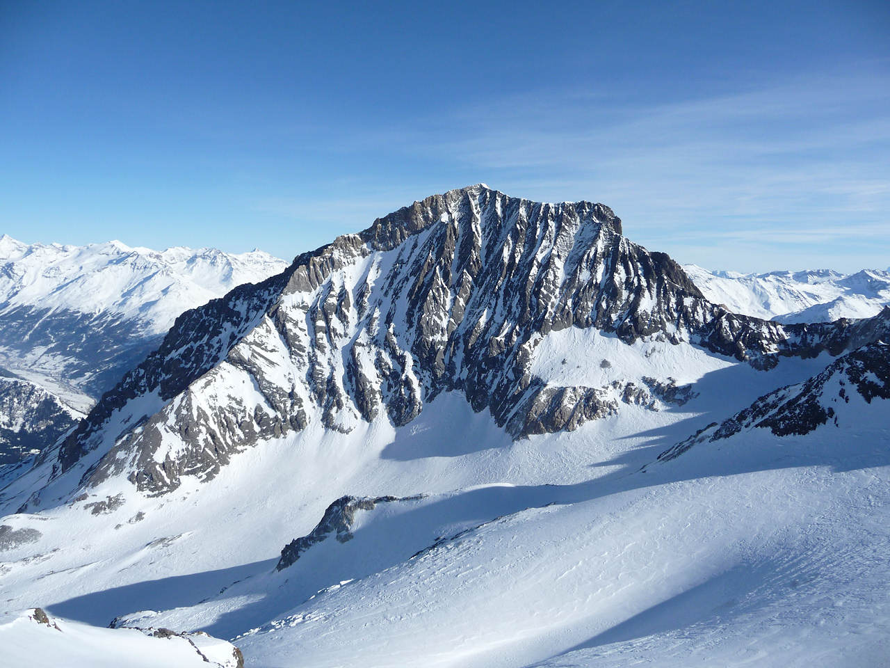 #14 La Dent Parrachée (3697 m) : L La Dent Parrachée (3697 m) : L'impressionnant versant NW