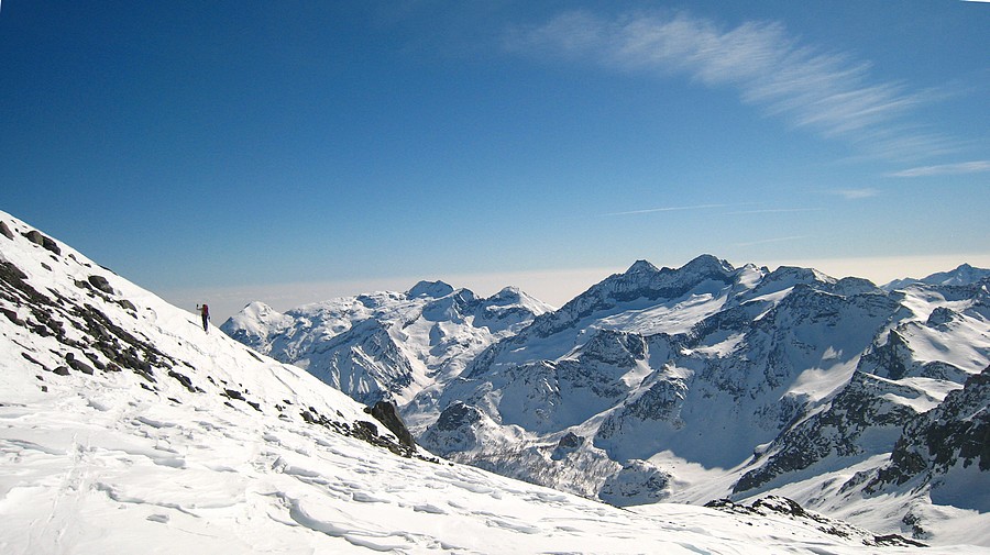 Panorama Italien : On rejoint le pied des Ciamarella, l'ambiance est démente