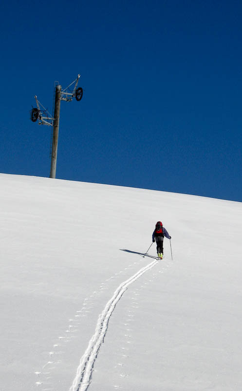 En route pour le Renoso : Le skieur et le pylône