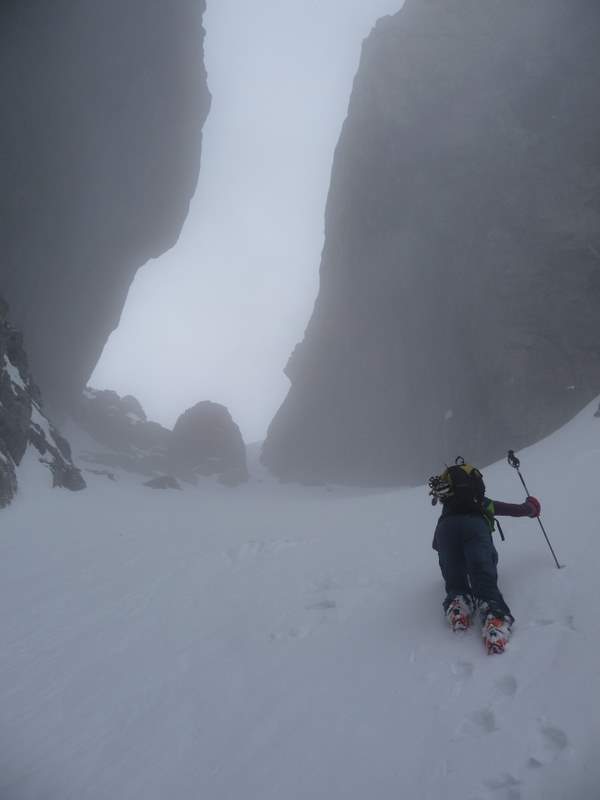 #3 Pte d Pte d'Anterne : Remontée du couloir avec visibilité un peu moins bonne