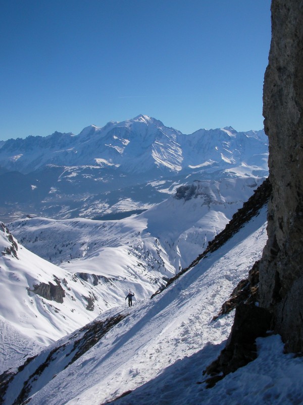 Le massid du Mont Blanc : Le massif du Mont Blanc depuis le Trou de La Mouche
