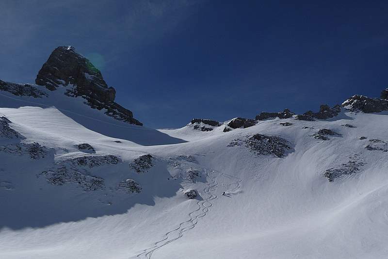 Ptes Longues : Descente dans la combe des nants sous les Ptes Longues