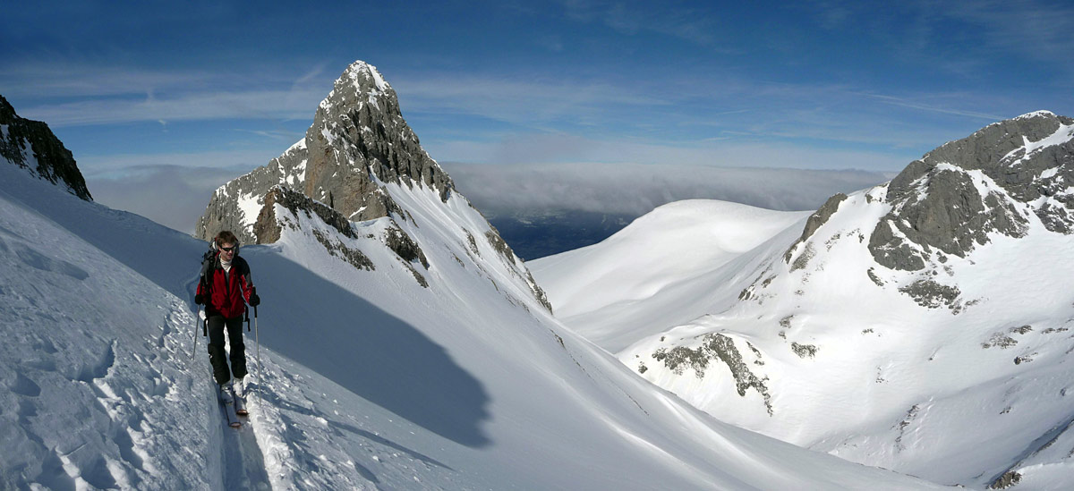 Pointes Longues : Traversée sous les Pointes Longues.