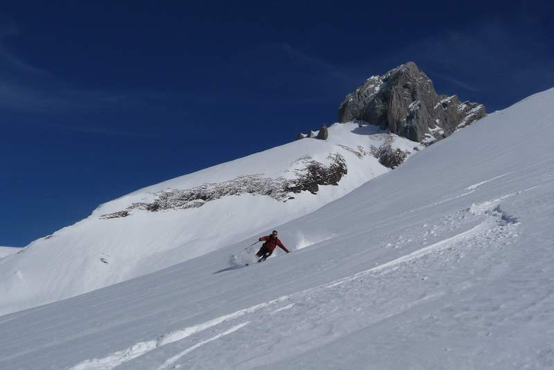 Ptes Longues : Descente de la combe des Ptes Longues