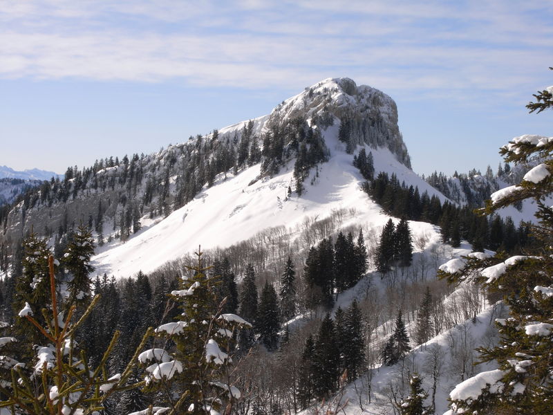 La Petite Vache : Grosses fissures d'avalanches de fond sur la Petite Vache