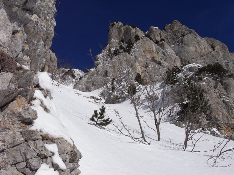 #2 Entrée du Couloir de Droite : Grosse neige Entrée du Couloir de Droite : Grosse neige