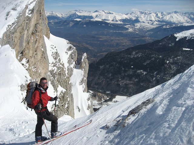 #11 Ranc Traversier : Au dessus du couloir Est du Ranc Traversier tracé ce jour Ranc Traversier : Au dessus du couloir Est du Ranc Traversier tracé ce jour