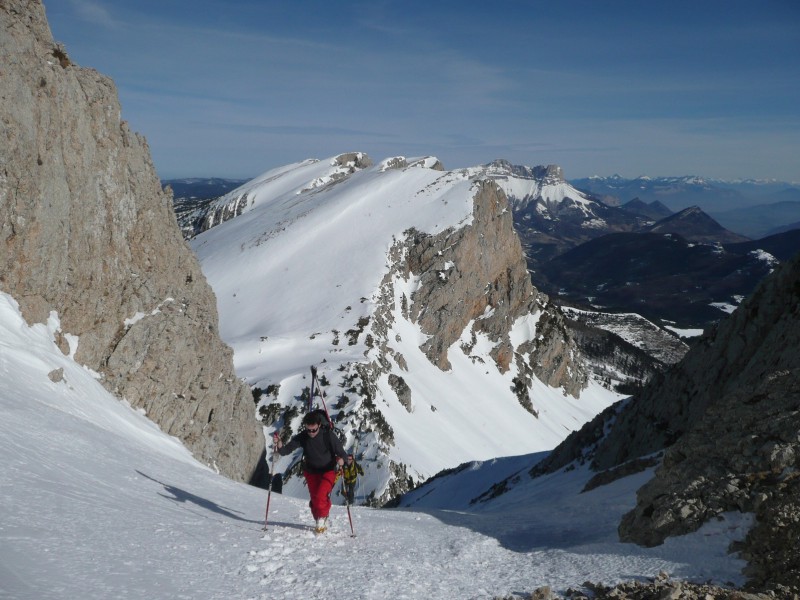 #3 Couloir nord : Lionel sort du couloir. Couloir nord : Lionel sort du couloir.