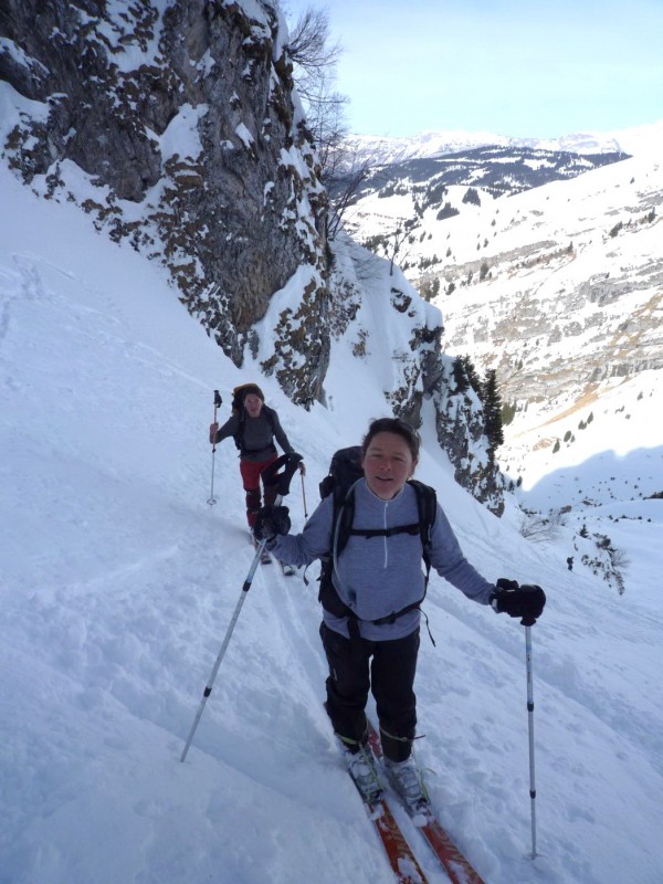 #8 à l à l'attaque : Anne au premier plan et moi derrière au départ du couloir