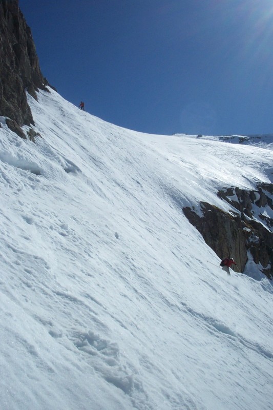 Le passage à 50 ° : Tendu aujourd'hui le passage, avec cette neige changeante (béton prête à devenir carton à la moindre surcharge)