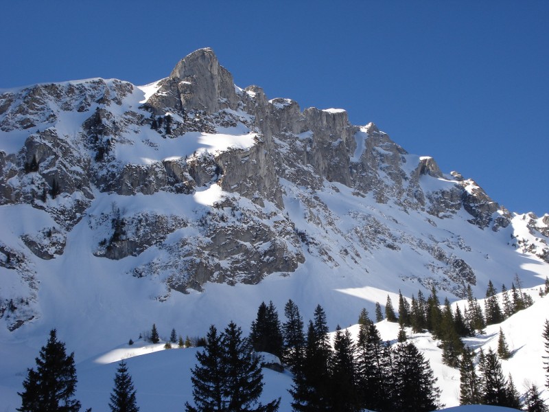 Dent d'Oche : les contreforts de la Dent d'Oche côté N