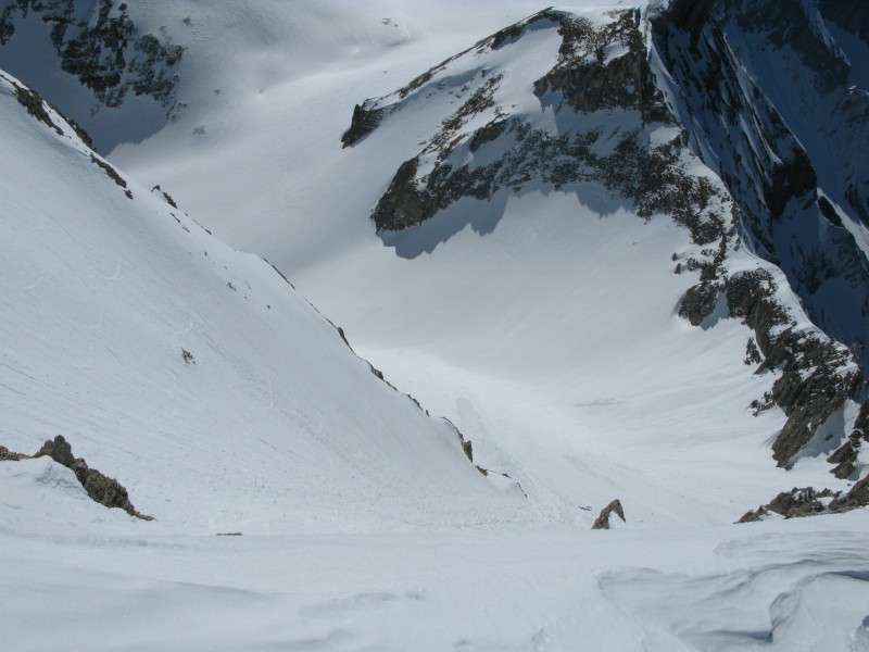 #14 Cavale Face Sud : D Cavale Face Sud : D'au dessus, ça jette un peu, avec les traces de Yann, Anne-Cé and co