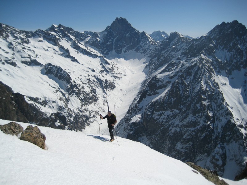 #3 Oliv Oliv' Olan : sur arête S des Marmes à l'arrivée du couloir SW principal