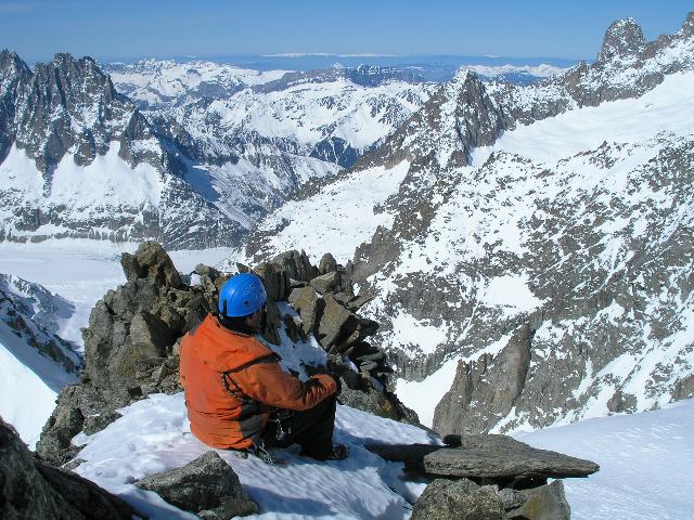 #6 couloir de l couloir de l'eboulement : Sylvain au sommet