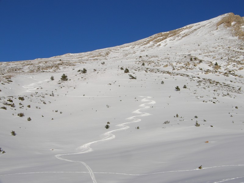 #4 Descente du Pierroux : Derniers virages avant de retrouver le vallon. Descente du Pierroux : Derniers virages avant de retrouver le vallon.