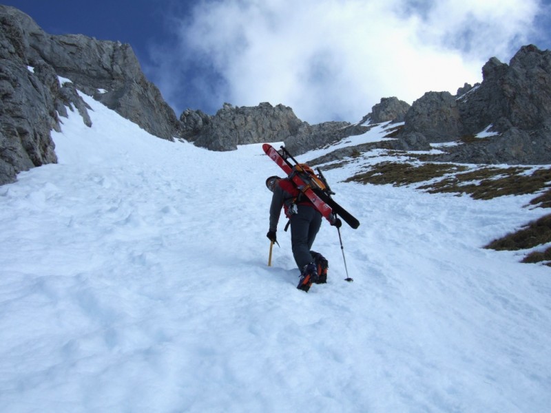 #1 couloir SO pointe Bella Cha : A l couloir SO pointe Bella Cha : A l'attaque du couloir