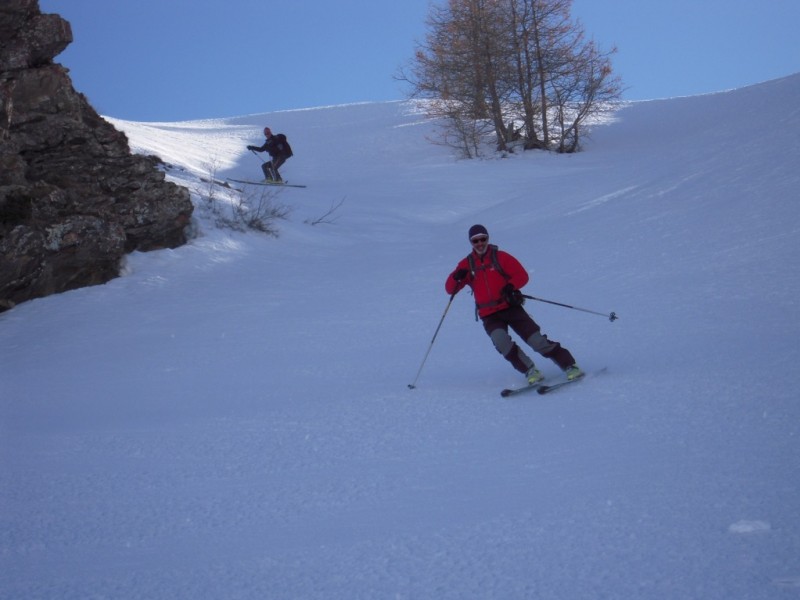 #3 descente vers la Chabane : manu et régis en action descente vers la Chabane : manu et régis en action