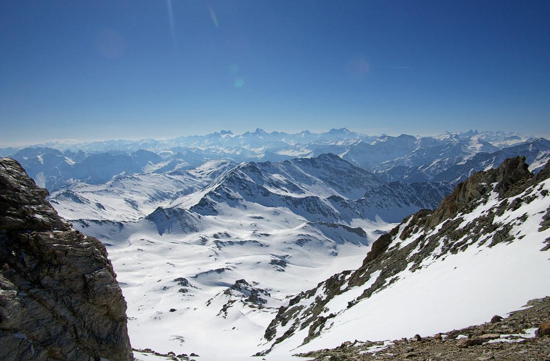 Face aux Ecrins : Une belle oblique sur Arves / Ecrins