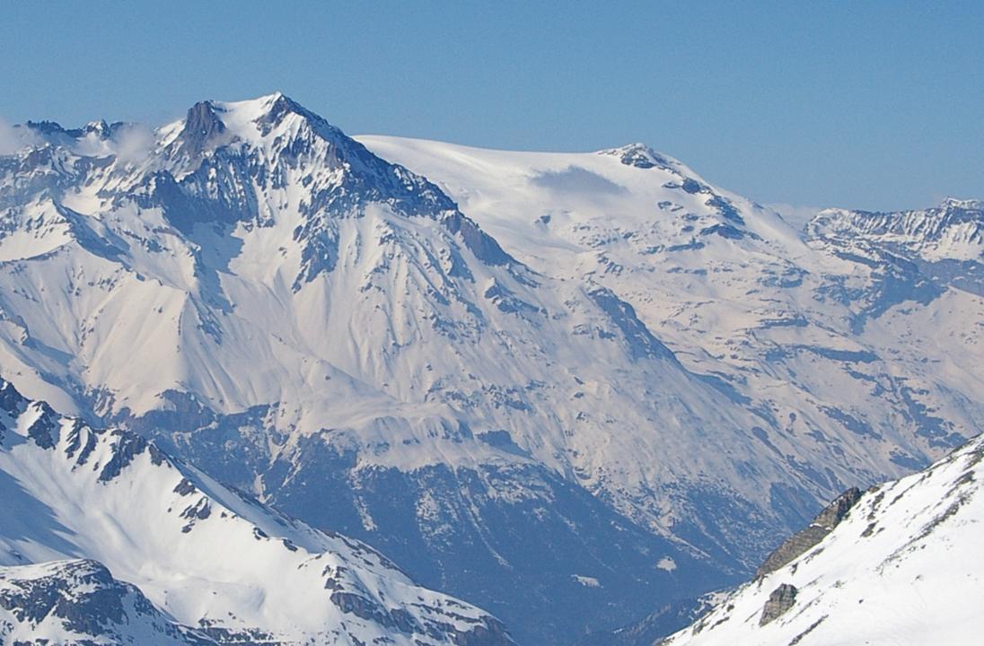 Face Sud Parrachée : Un peu de Zoom sur les grands couloirs de la Parrachée SUD.