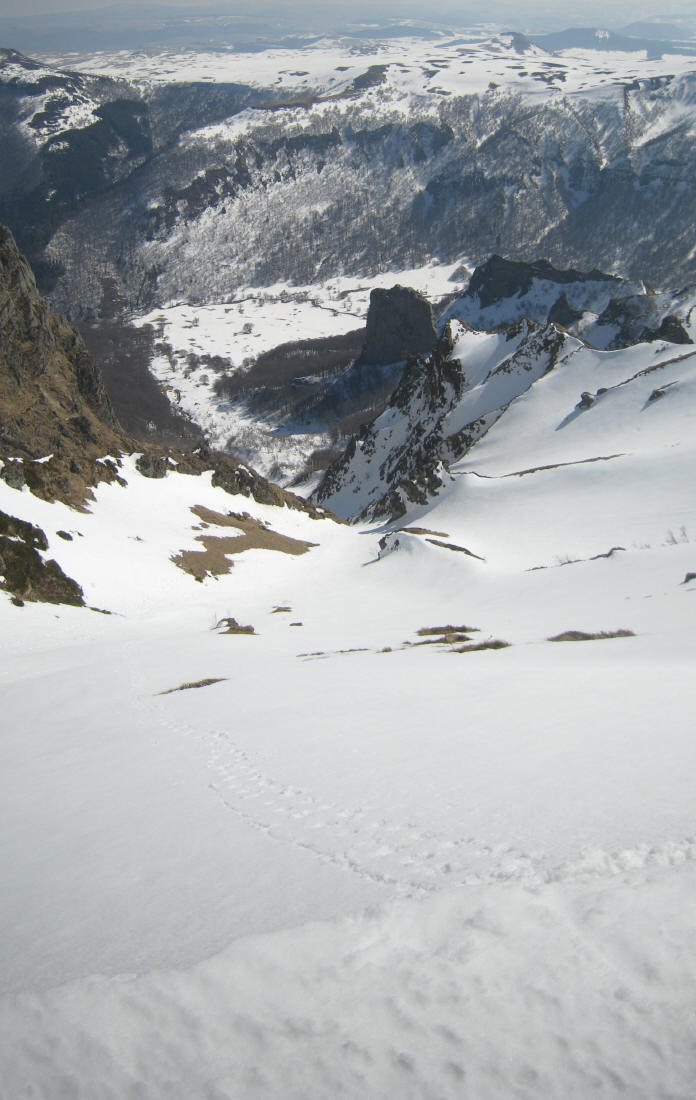 #1 Couloir du Chapial : Vue du haut Couloir du Chapial : Vue du haut