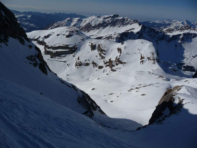 #4 Golette de l Golette de l'Oule : Le départ de la Golette de l'Oule avec vue sur la Tête de Bostan
