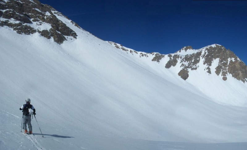 Col du Pelat. : Remontée au col du Pelat