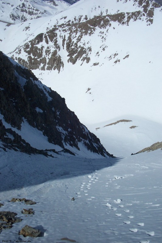 Couloir N : Pas si raide que ça finalement.