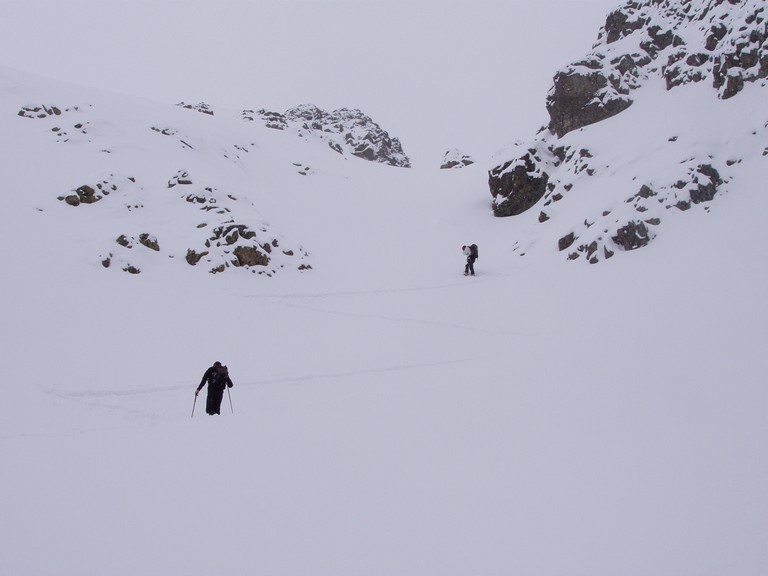 #5 sous le sommet : Rémy à la trace dans les dernières pentes sous le sommet : Rémy à la trace dans les dernières pentes