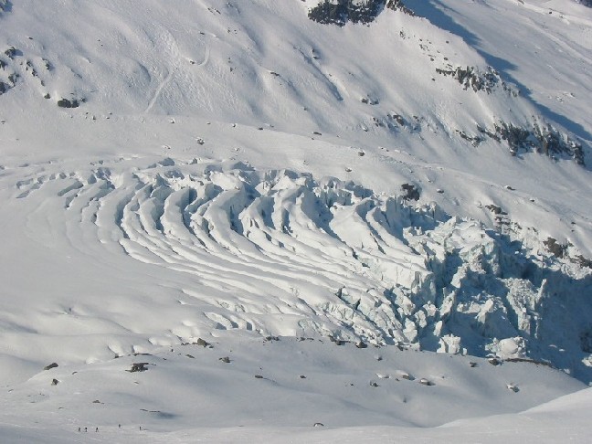 Glacier d'argentiere : De bien belles plissures ...