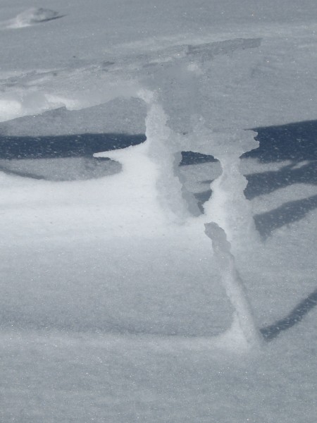 Concrétions : Le vent, le soleil et le froid ont sculpté de bien étranges "stalagmites"