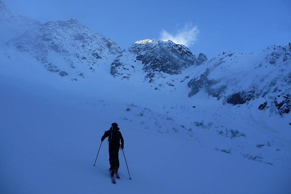 #1 Pte de Chaborgne couloir N : Combe d Pte de Chaborgne couloir N : Combe d'Armancette, on sort de la brume.