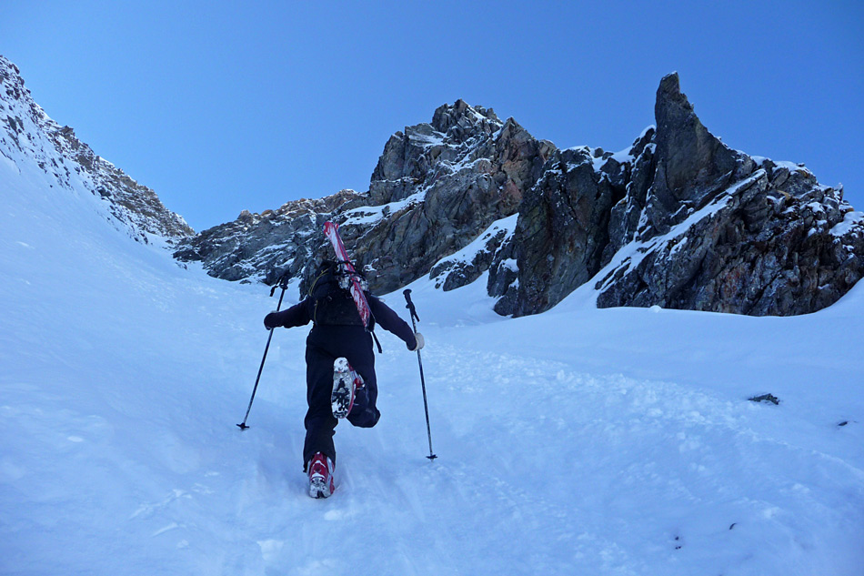 #3 Pte de Chaborgne couloir N : Couloir Nord, début de la 2eme section. Pte de Chaborgne couloir N : Couloir Nord, début de la 2eme section.