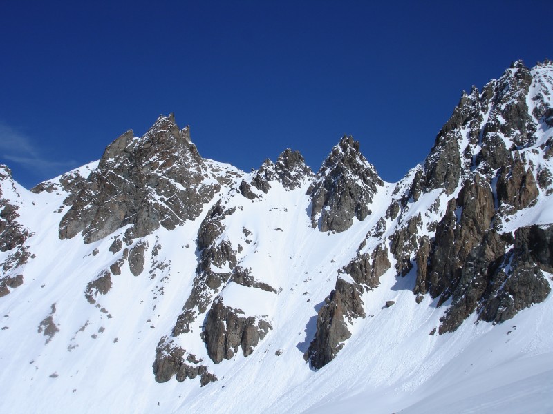 #1 Brèche de la somme : Vue depuis le glacier d Brèche de la somme : Vue depuis le glacier d'Alvau