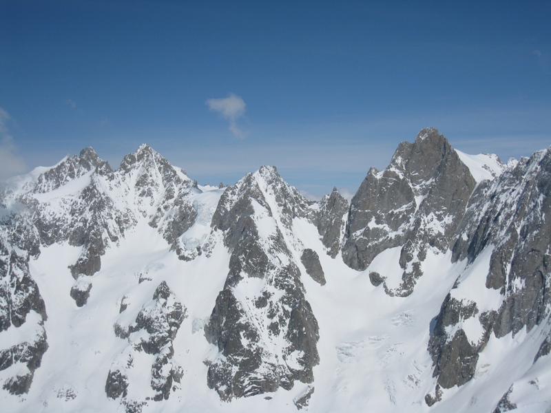 #1 Couloir : Vue depuis la Brêche Puiseux Couloir : Vue depuis la Brêche Puiseux