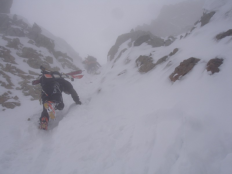 Arrivé au couloir à partir de la brèche cordier