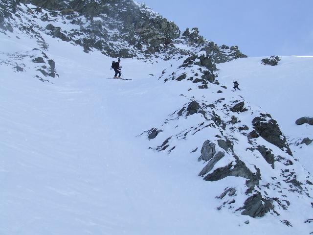 chaborgne, couloir N : les 2 autres compagnons de course du jour, dans le départ du couloir