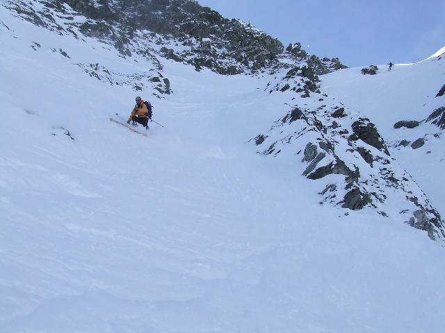 #3 chaborgne, couloir N : Thomas dans le haut du couloir N chaborgne, couloir N : Thomas dans le haut du couloir N