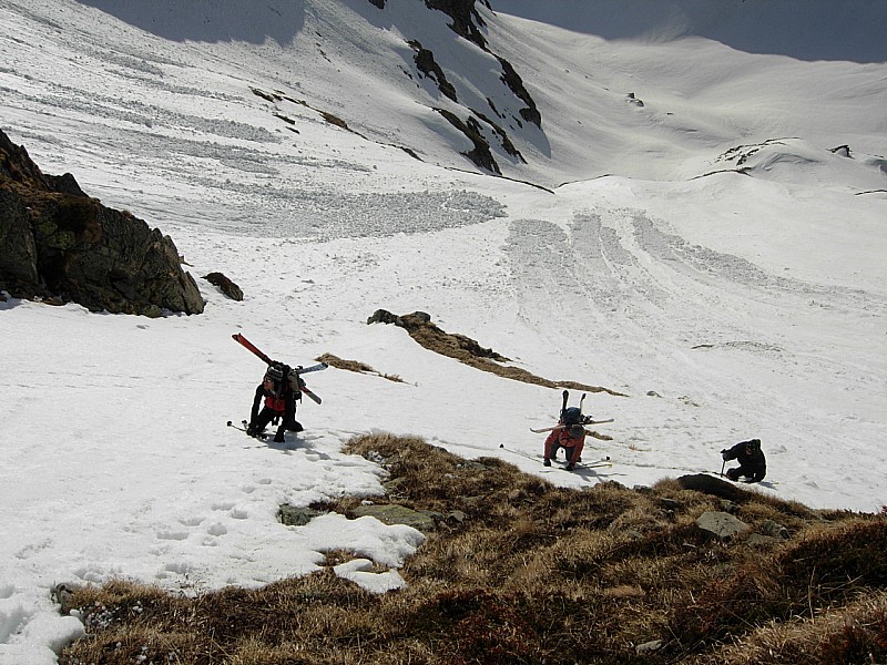 Cramponnage : Face sud du grand charnier