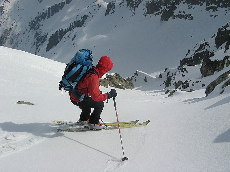 Grands moulins : Isabelle dans le couloir nord est