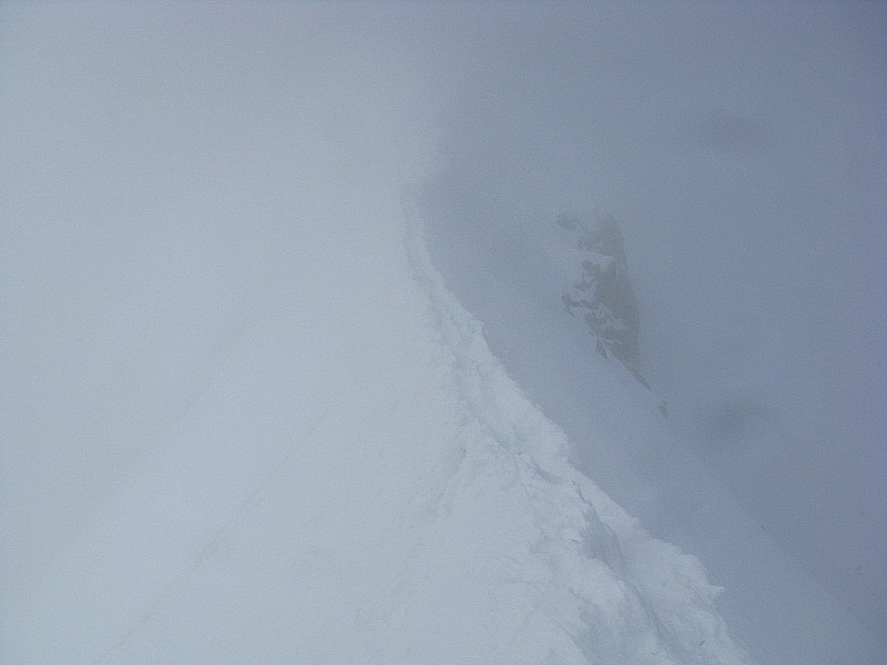 #6 L L'arête : La célèbre et magnifique arête de la Verte enfin en vrai sous nos yeux (là c'est une éclaircie !!! )