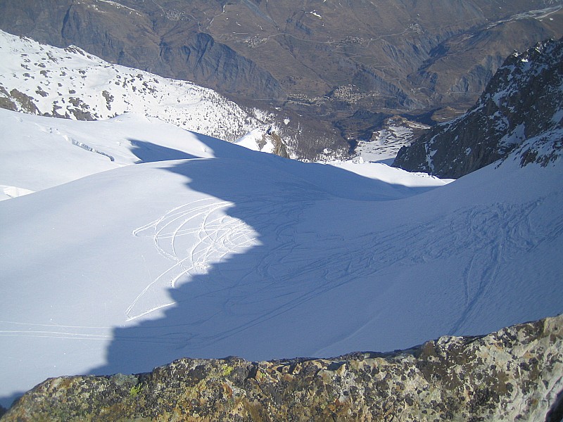 #2 breche de la Meije : ça parrait pas mauvais coté glacier de la Meije breche de la Meije : ça parrait pas mauvais coté glacier de la Meije