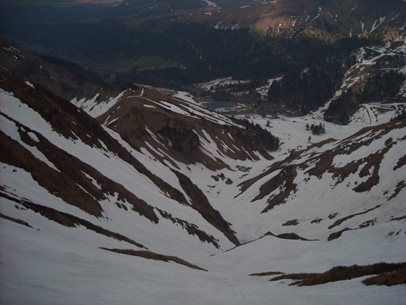 #12 couloir de l couloir de l'Y : départ à 40 ou plus de 45 °!
