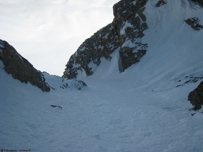 La deuxième partie tournante du couloir nord direct