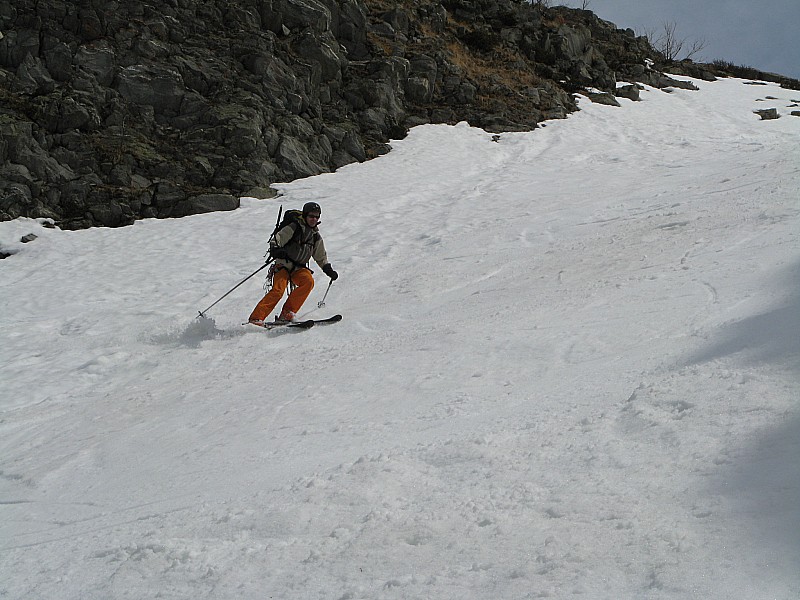 #18 Aiguille du Tour : Chech dans le goulet de la Tête des Cascades Aiguille du Tour : Chech dans le goulet de la Tête des Cascades