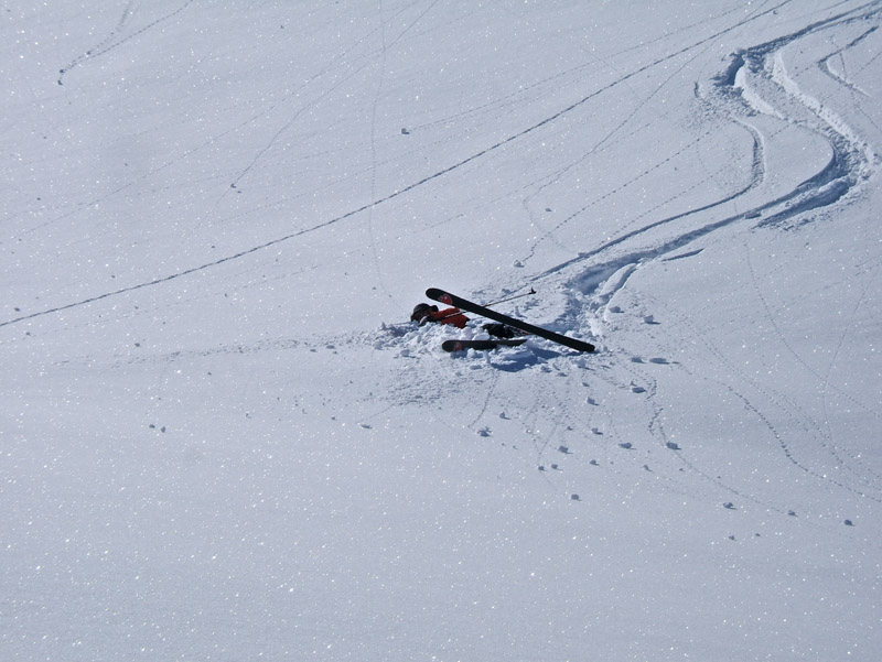 #5 Chavalet : Et oui après 200m d Chavalet : Et oui après 200m d'excellente poudre la surprise est dure, pour une neige qui commence à croûter.
