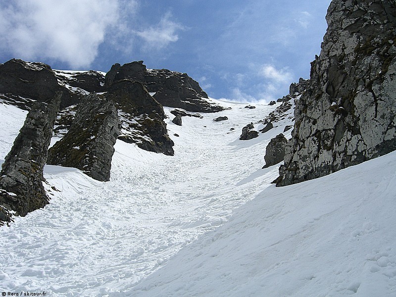 #7 Val d Val d'Enfer : Couloir du Pas de l'Ane, sur le haut grosse pente et bonne neige.
