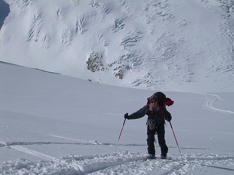 #2 montée au chardonnet : Sur fond de sérac. montée au chardonnet : Sur fond de sérac.